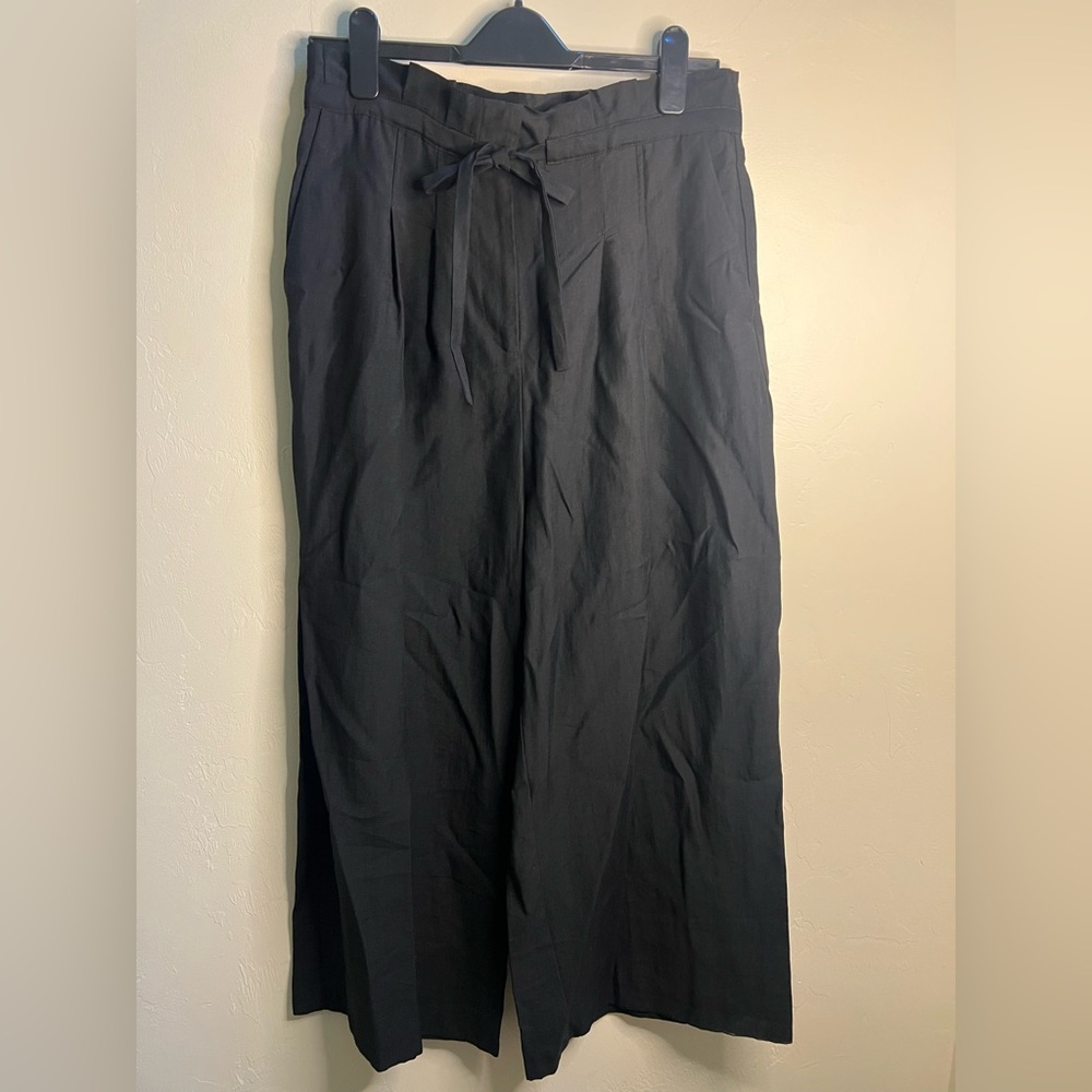 ANTONIO MELANI Black Wide Leg Pants 10